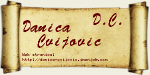 Danica Cvijović vizit kartica